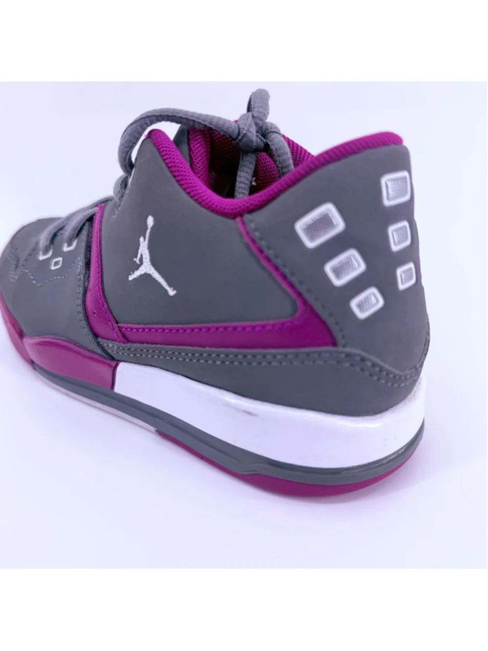 Nike Boys Air Jordan Flight Grey Purple Red White Size 13C 768912-026